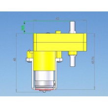 Micro DC Geared Motor with Back Shaft